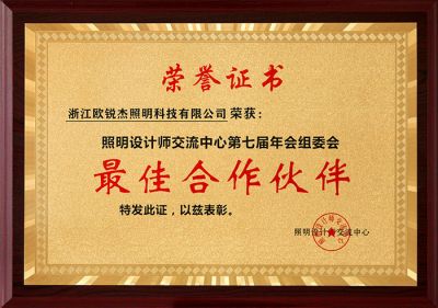 第七届照明设计师交流中心最佳合作伙伴